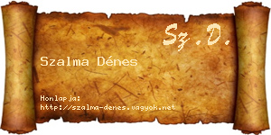 Szalma Dénes névjegykártya